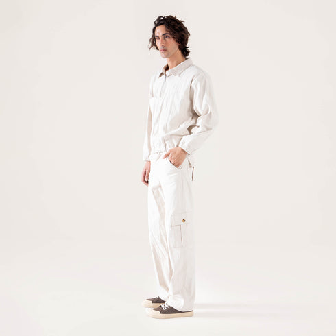 CANVAS POLO QUARTER ZIP SWEATSHIRT